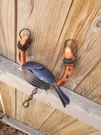 Image 2 of Handmade Bird on a wire Lucky Horse shoe