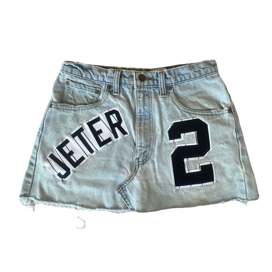 Image of Reworked NY Yankees x Levis Denim Mini Skirt