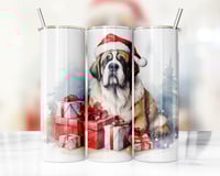 Christmas Saint Bernard 20oz Tumbler