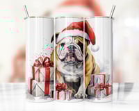 Christmas Bulldog 20oz Tumbler