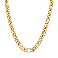 Image 5 of Cuban Link Solitaire Necklace