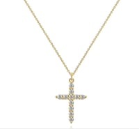 Image 2 of CZ Cross Necklace