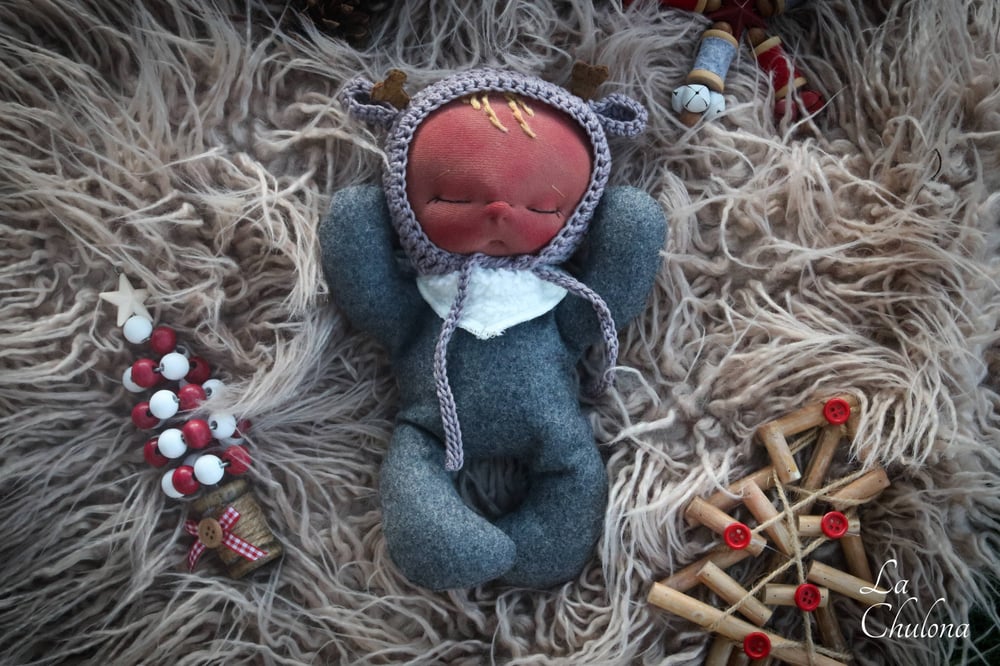Image of Dasher- 10 imch reindeer baby doll