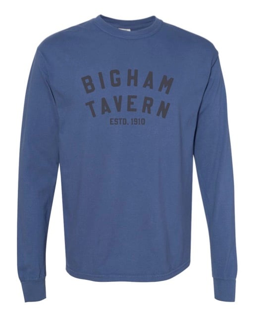 Image of Washed Blue Long Sleeve Tee