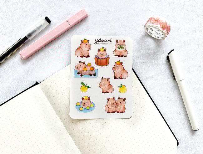 Capybara Sticker Sheet