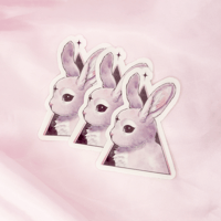 Image 1 of LAST CHANCE ♡ Pastel Goth Bunny 3" Waterproof Vinyl Sticker 