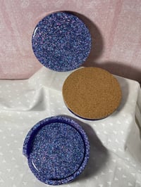 Image 2 of Purple Glitter Coasters