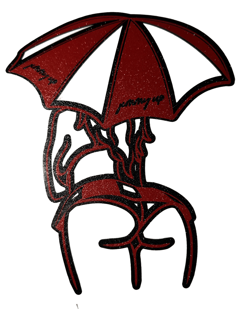 Image of Umbrella Girl Ultra Metallic Red/Black
