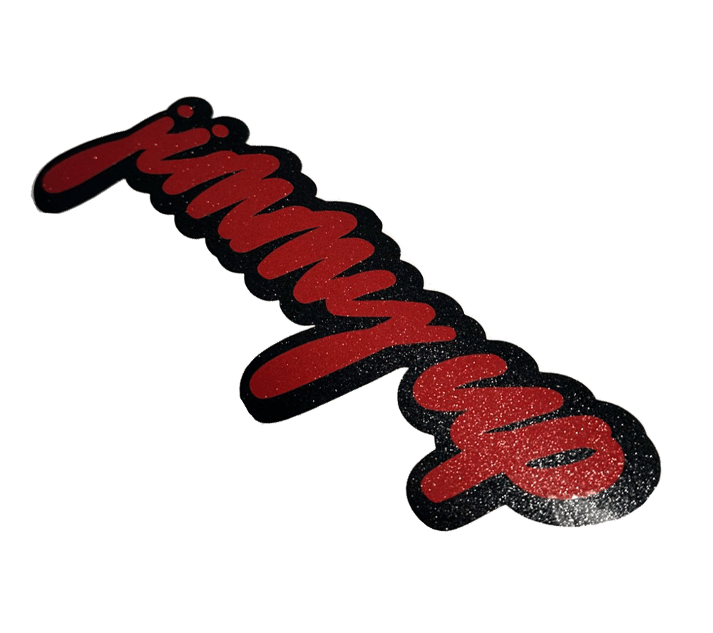 Image of Cursive Logo - Ultra Metallic Red/Black
