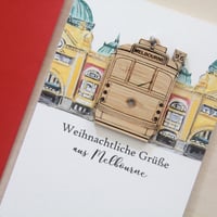 Image 1 of German Christmas Card from Melbourne Australia. 