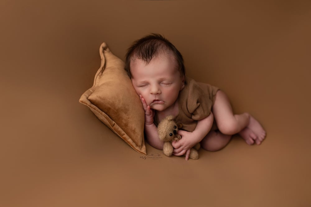 Image of Backdrop + wrap newborn CAPPUCCINO 
