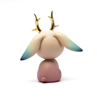 Image 5 of Chikkoi Jackalope (off white, pink/mini body/gold antlers)