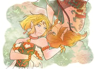 Image 2 of Zelda & Link Tears of the Kingdom Print