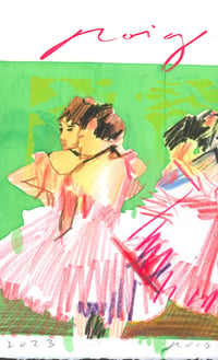 Ballerinas after Degas by Ricardo Roig 11" x 8" 