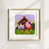 Image 1 of Farmer pig print