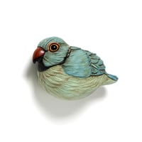 Image 2 of Mini Bird: Blue Indian Ringneck by Calvin Ma 