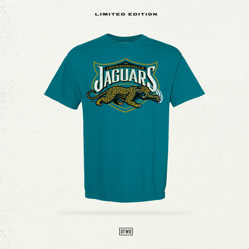 Image of The Shield - teal throwback tee