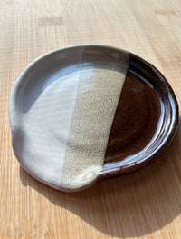Image 4 of brown and white spoon rest, small
