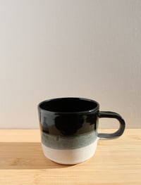 Image 1 of black, white and gray coffee mug