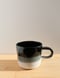 Image of black, white and gray coffee mug