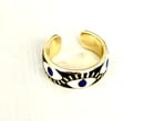 Image 1 of Colorful Enamel Evil Eye Adjustable Ring