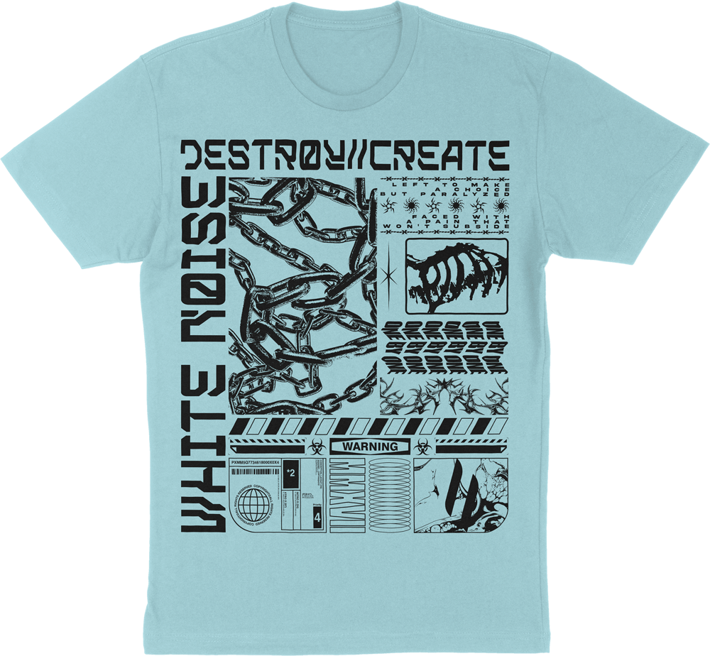 Image of "White Noise" T-Shirt (Blue)
