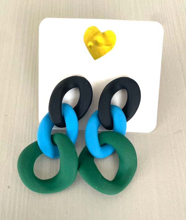 Image of Acrylic Link Earrings