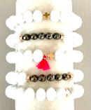 Image 1 of White Opaque Crystal Bracelet