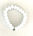 Image 2 of White Opaque Crystal Bracelet