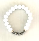 Image 3 of White Opaque Crystal Bracelet