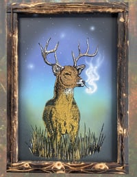 Framed Smoking Buck