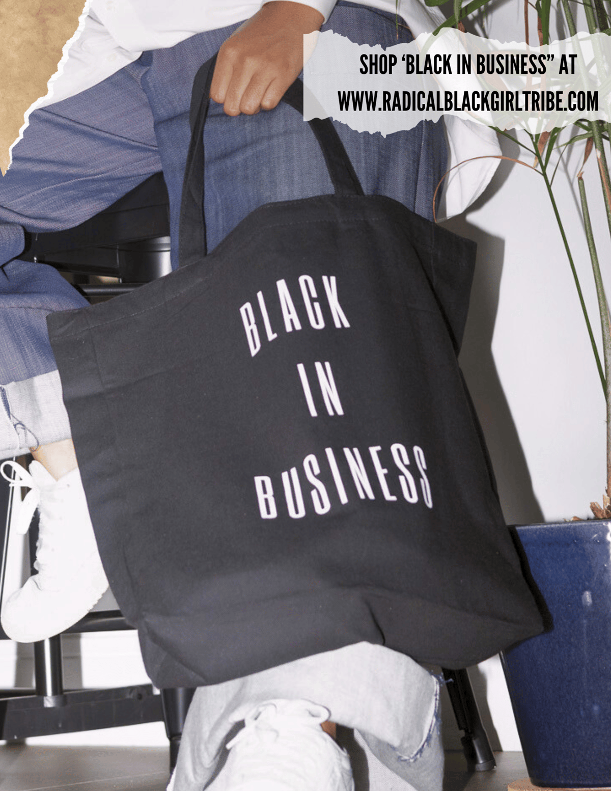 Image of Black In Business Tote Bag
