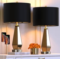 Image 1 of Luxury Mirror Chrome 32-inch lamp set of 2