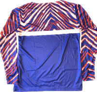 Image 3 of Women’s Long Sleeve Z-Stripes Buffalo Tee - Blue