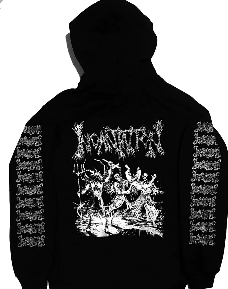 Image of Incantation " Blasphemous " Hoodie with sleeve prints