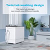 Twin Tub Washing Machine 110v 420w Double Tub With Drain Pump Semi-automatic 26lbs(18lbs 8lbs) 