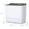 Twin Tub Washing Machine 110v 420w Double Tub With Drain Pump Semi-automatic 26lbs(18lbs 8lbs) 