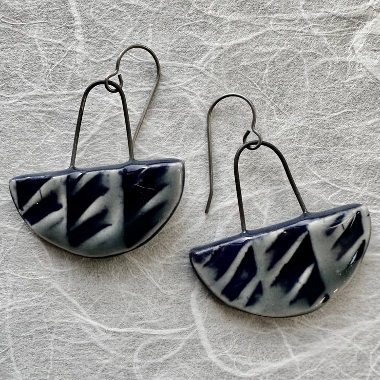 Image of Cobalt and Celadon Earrings