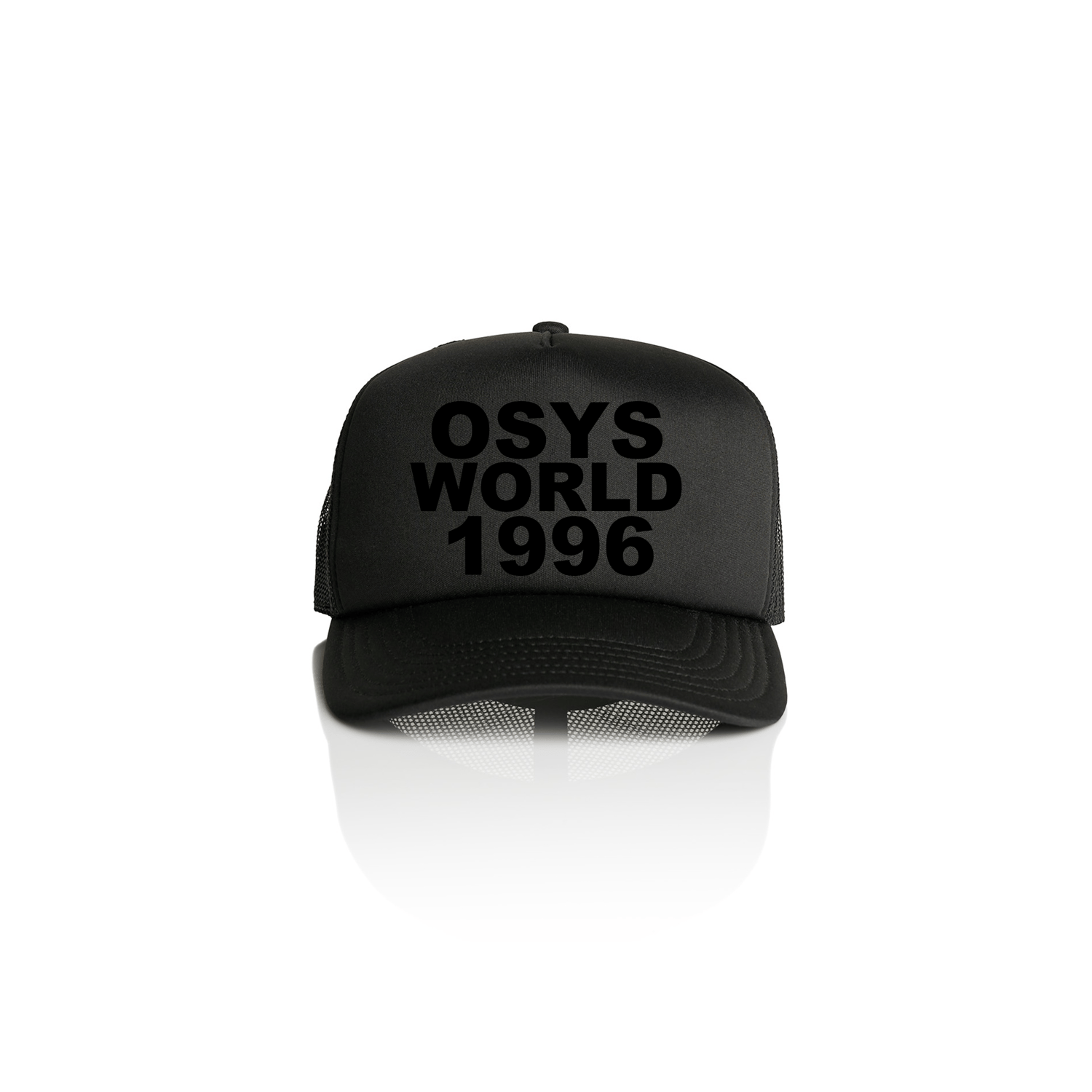 OSYS WORLD 1996 TRUCKER HAT- BLACK/BLACK