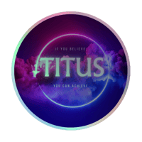 Image 1 of Titus Believe, Achieve Holographic Stickers
