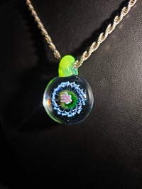 Image 2 of UV reactive flower pendant 💚 💙