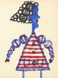 Big Hair Monoprint 14