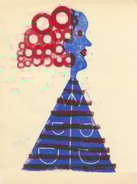 Big Hair Monoprint 17