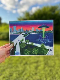Image 1 of “Kraken vs. Aliens: St. Pete Pier” Print