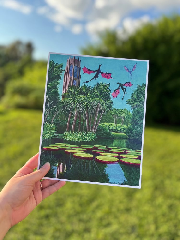 Image of “Bok Tower Dragons” Print