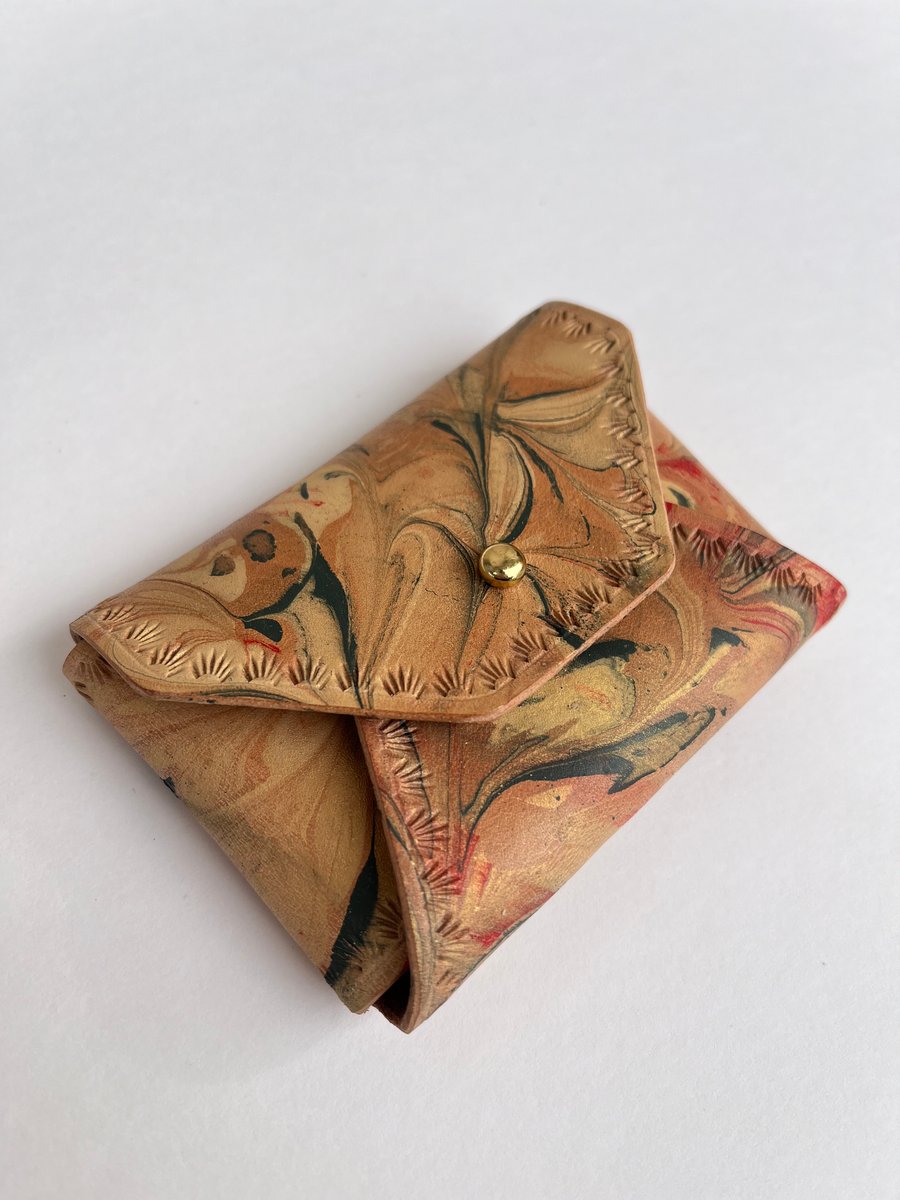 Image of Gold Marbled “No Stitch” Card Wallet