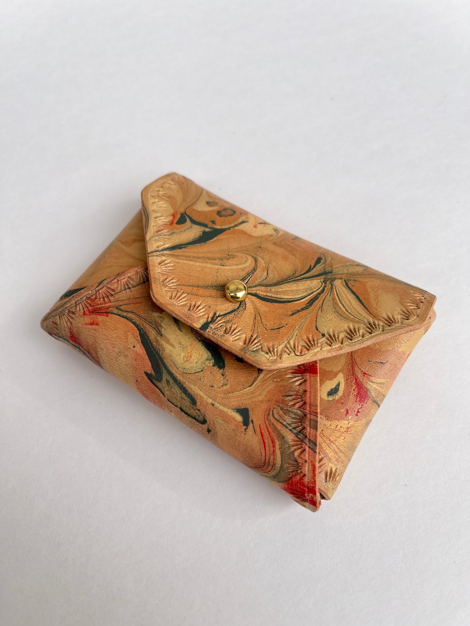 Image of Gold Marbled “No Stitch” Card Wallet