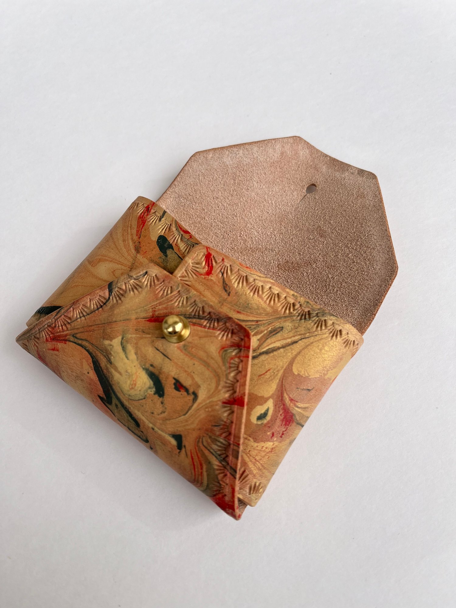 Image of Gold Marbled “No Stitch” Card Wallet