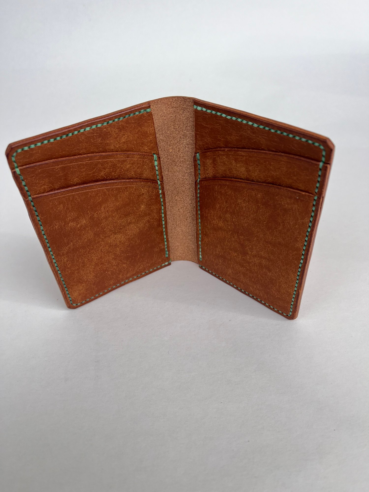 Image of Cognac Pueblo Vertical Cardholder (jade)