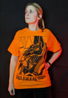 Anubis Neon Orange Unisex T-Shirt